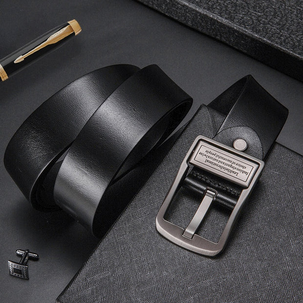 Genuine Leather Retro Alloy Buckle Belt