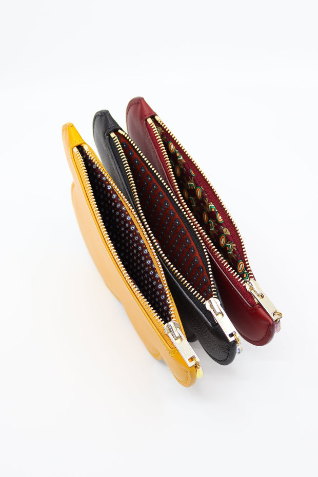 Leather Cloud Purse - Burgundy