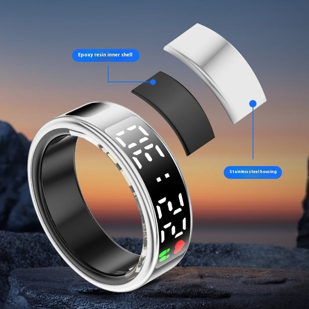 Smart Ring With Display Screen Touch Flip Smart Finger