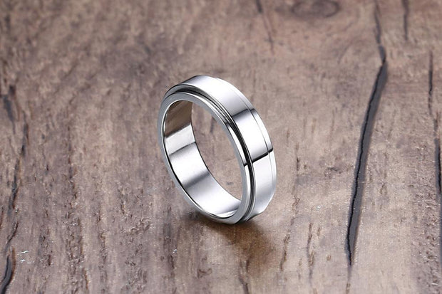Rotating Stainless Steel Anti Anxiety Ring