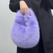 Lavender fur bag accessory