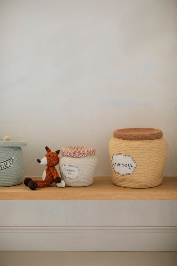 Decorative Basket Honey Pot 
