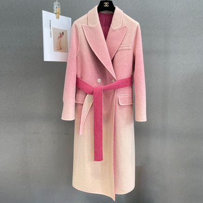 Gradient Color Wool Coat