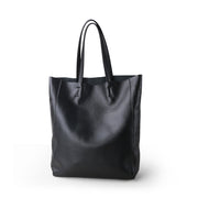 Black soft leather large tote bag with soft handles