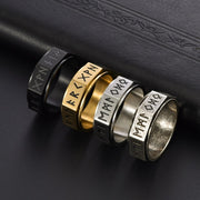 Viking Stainless Steel Rotataing Anti Anxiety Ring