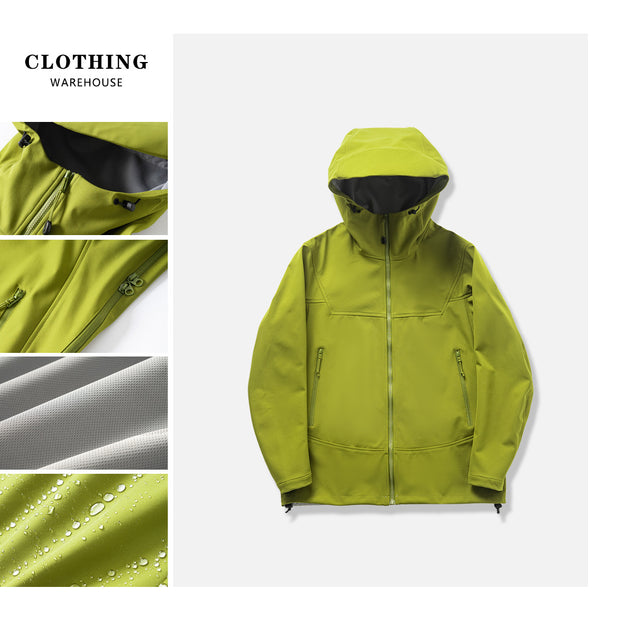 Soft Shell Hooded Windproof Jacket