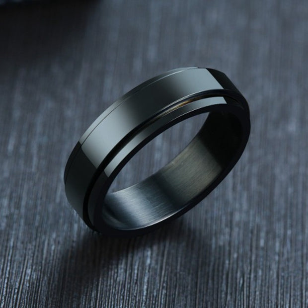 Rotating Stainless Steel Anti Anxiety Ring