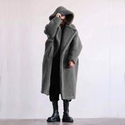 Plus Size Casual Faux Fur Coat