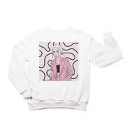 Unisex Crewneck Sweatshirt with Illustration - Hello Sweet Girl