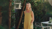 Linen Fugue Dress - Lemon Curry