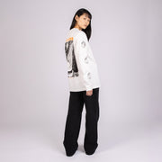 Novels Longsleeve Shirt With Cuffrib Unisex - White