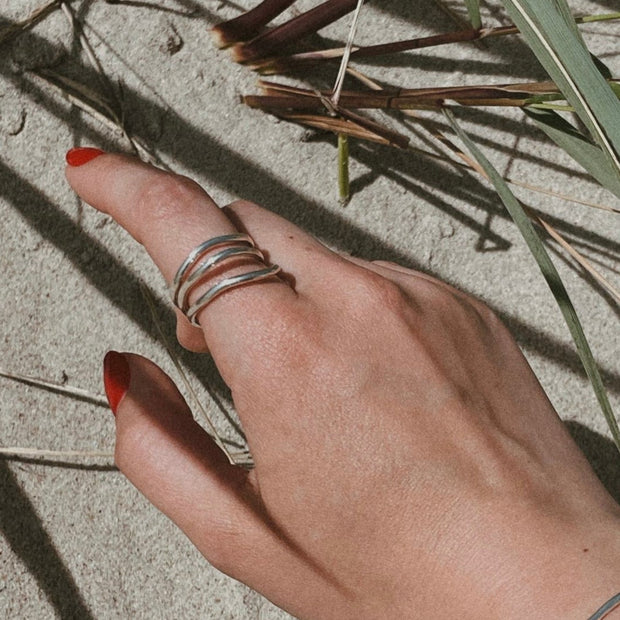 Reef Break Wave Ring - Silver