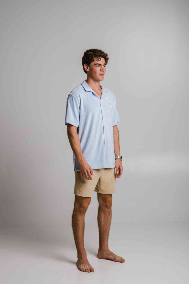 Panda Terry Shirt - Light Blue