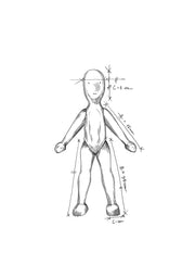 Wooden Walnut Doll with Pants