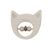 Wooden Rattle - Cat